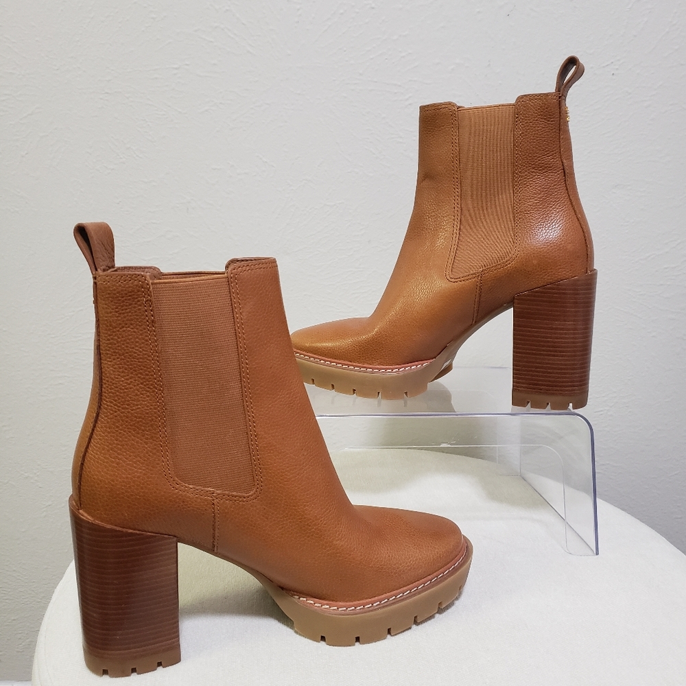 Tory Burch Carson Lug Sole High Heel Boots